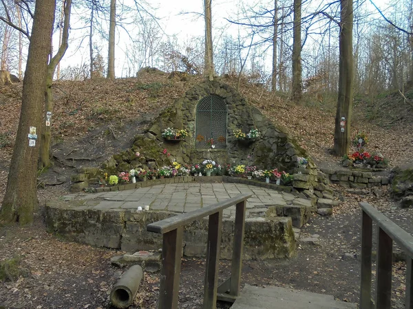 Ostrava Tschechien 2015 Felskapelle Der Jungfrau Maria Von Den Lurds — Stockfoto