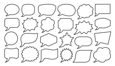 Konuşma balonu geometrik balon pankart satırı ayarlandı