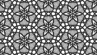 Kusursuz desenli çiçek arkaplan siyah ızgara karo