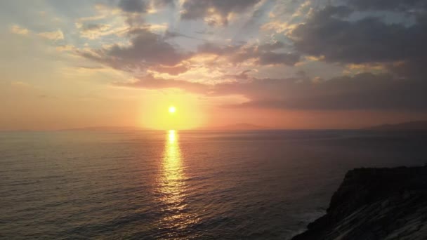 海の上の夕日 — ストック動画