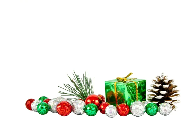 Noel natürmort beyaz arka plan