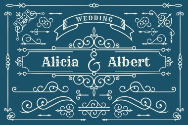 Classic ornament frame, Vintage border illustration clipart