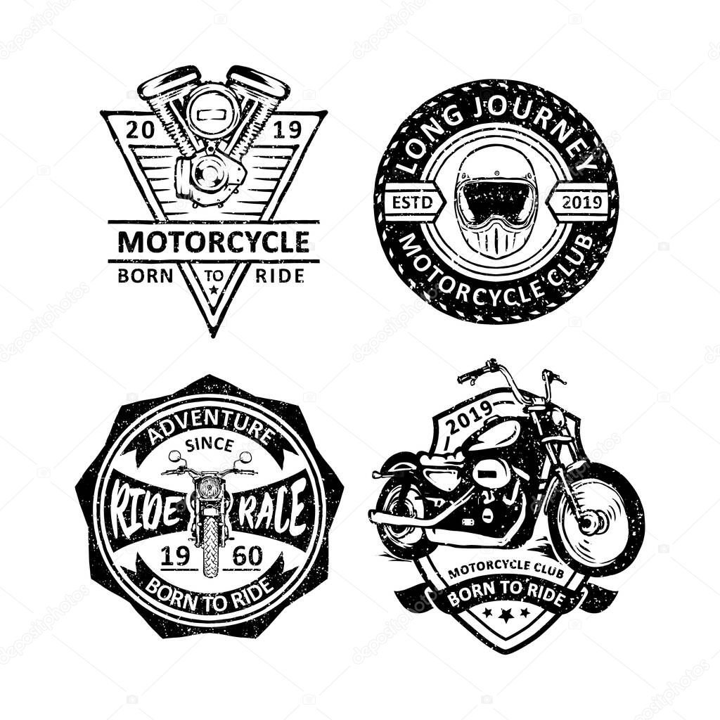 Vintage motorcycles club badges
