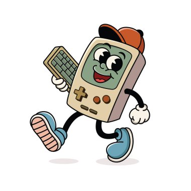 Maskot Tasarımı Klasik Konsol Vintage Biçimi