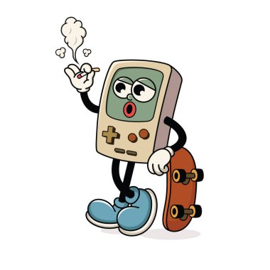 Klasik Resim Klasik Konsol Lastik Biçimli Maskot Tasarımı