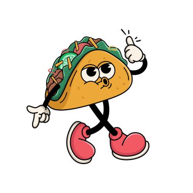 Komik Taco Maskot Çizgi Filmi Karakteri