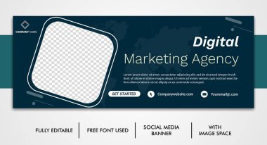 Dijital iş tanıtım zaman çizelgesi facebook ve sosyal medya şablonu Şirket ve dijital iş pazarlama facebook ve sosyal medya kapak şablonu