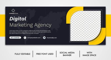 Dijital iş tanıtım zaman çizelgesi facebook ve sosyal medya şablonu Şirket ve dijital iş pazarlama facebook ve sosyal medya kapak şablonu