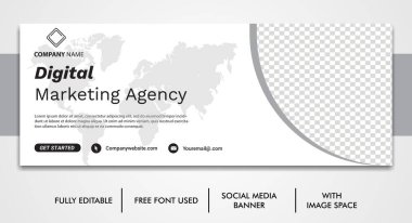 Dijital iş tanıtım zaman çizelgesi facebook ve sosyal medya şablonu Şirket ve dijital iş pazarlama facebook ve sosyal medya kapak şablonu