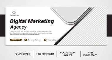 Business facebook cover, Corporate social media post şablon tasarımı, şablon sosyal medya için şablon tasarımı, Dijital iş tanıtım zaman çizelgesi facebook ve sosyal medya kapak şablonu