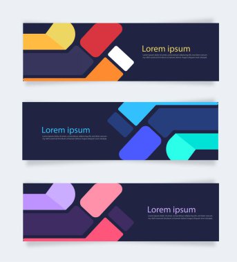 Vektör soyut grafik tasarımı Banner Deseni arkaplan web şablonu. Başlık pankartı Soyut Web pankartı tasarımı arkaplanı veya başlık şablonları