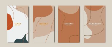 Sosyal medya afişi şablonu. Hikayeler, paylaşım, blog, satış ve promosyon için düzenlenebilir maket. Kişisel, moda ve güzellik blogcuları için soyut dünya tonu renkli şekiller, çizgi sanatı arka plan tasarımı.