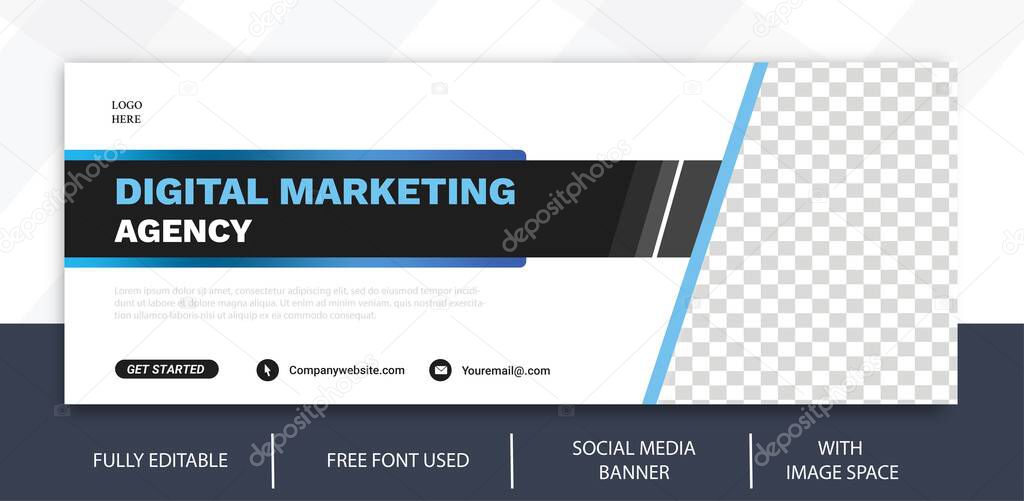 Digital business marketing promotion timeline facebook and social media cover template Corporate and digital business marketing facebook and social media cover template