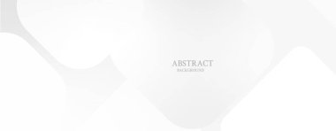 Soyut beyaz arka plan modern fütürist grafik. Vektör soyut zarif beyaz ve gri arkaplan kesim biçimi, 3D efekt taklit. İş reklamları için soyut beyaz desen.
