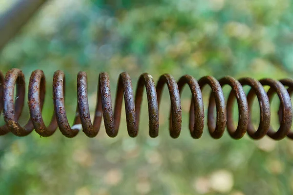 Stará Železná Pružina Mechanismu Traktoru — Stock fotografie