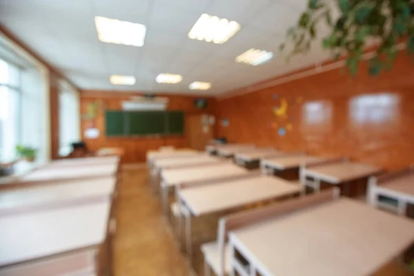 Inredning Ett Tomt Klassrum Begreppet Coronavirus Covid Karantän Skolor Och — Stockfoto