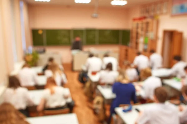 Estudiantes Desenfocados Profesores Aula Para Uso Fondo —  Fotos de Stock