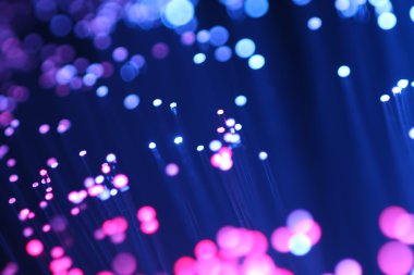 Fiber optik kırmızı ve mavi detay