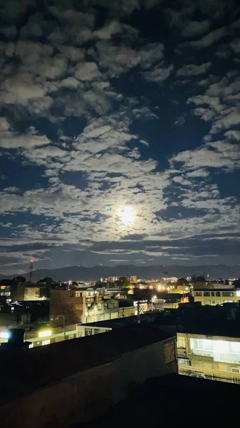 Una Gran Puesta Sol Bogotá Donde Encontramos Las Nubes Que — Foto de Stock