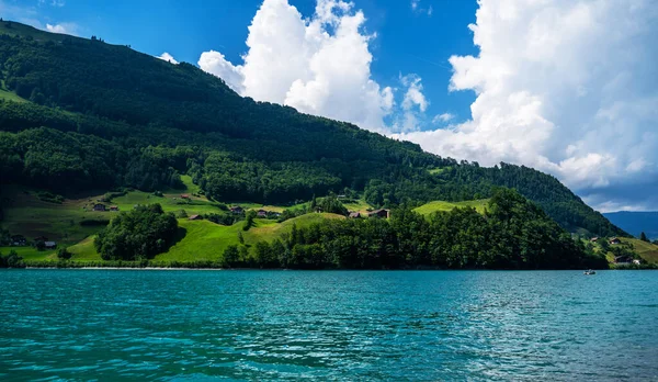 Incroyable Tourquise Lac Lungern Alpes Suisses Obwalden Suisse Europe — Photo