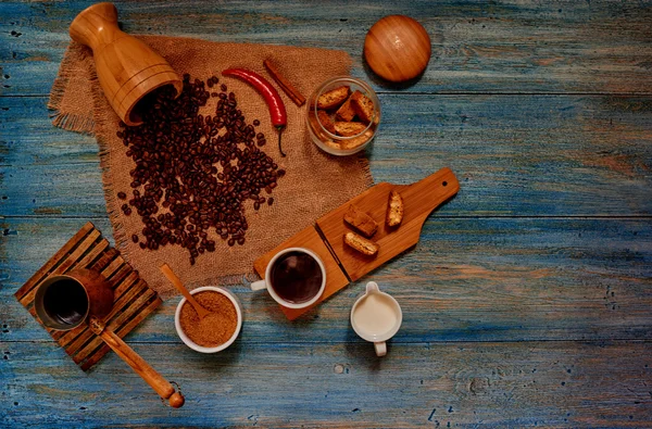 I served on the table Coffee break — Stockfoto