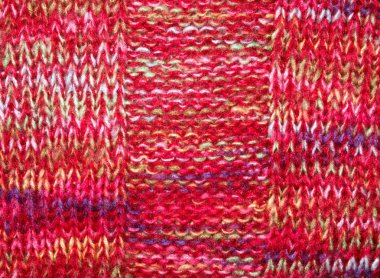 Renkli yün kumaş dokusuna