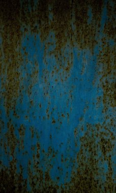 mavi renkte boyalı metal bir yüzeye