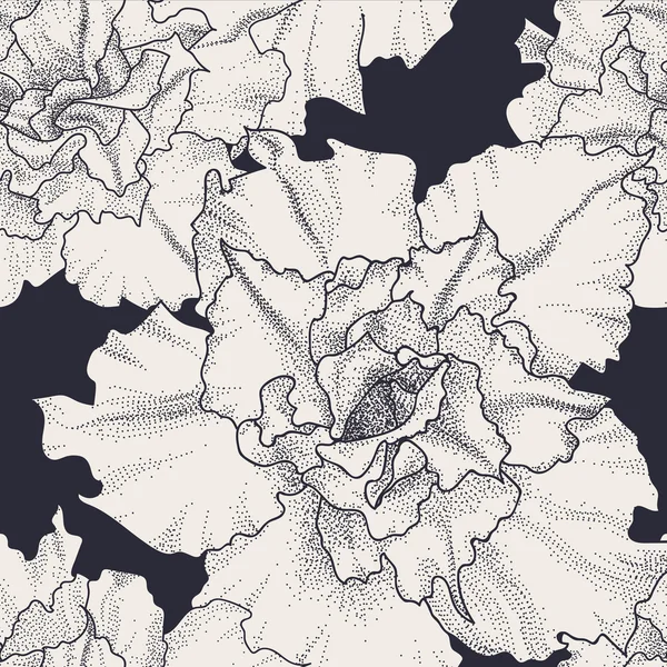 手描き下ろしヴィンテージ シームレス花柄 — ストックベクタ