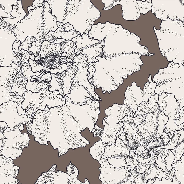 Винтажный бесшовный цветочный узор ручной работы — стоковый вектор