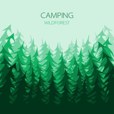 düz orman arka plan