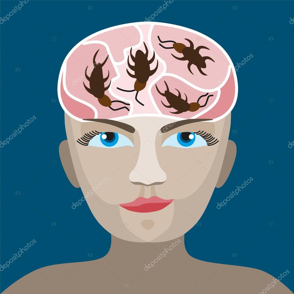 que tienes en la cabeza una cucaracha