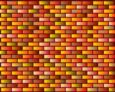 Sorunsuz tuğla duvar doku. İllüstrasyon.