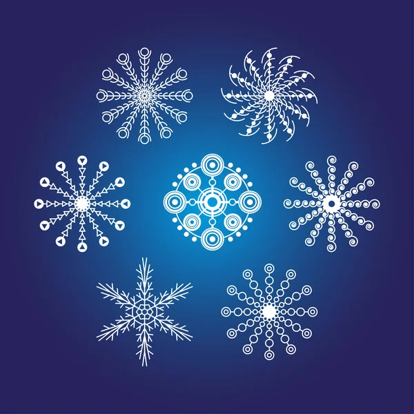 Set of snowflakes — Stock Photo, Image