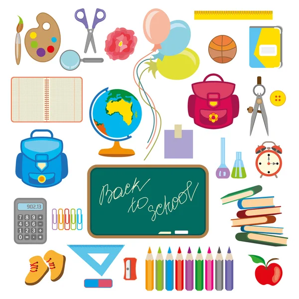 Illustration de l'objet scolaire éclatant — Image vectorielle