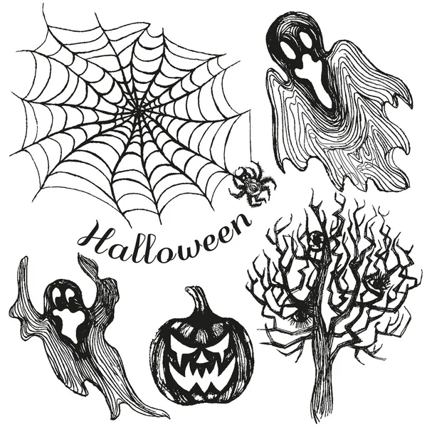 Conjunto de halloween . — Archivo Imágenes Vectoriales