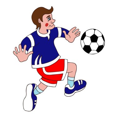 Beyaz bir arka plan üzerinde futbolcu