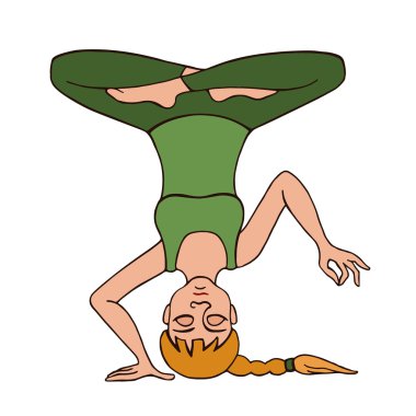 beyaz zemin üzerinde Yoga