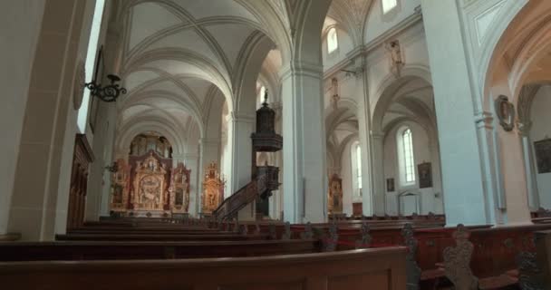Hofkirche大教堂的内部 — 图库视频影像