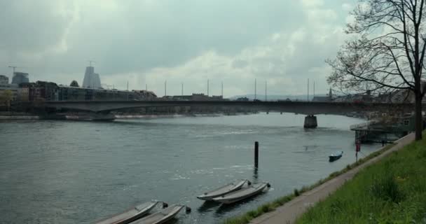 Tiro Largo Ponte Johanniterbrcke — Vídeo de Stock