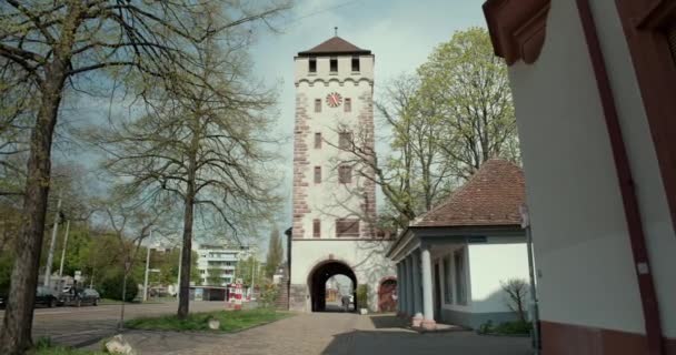 Largo Tiro Torre Johanns Desde Johanns Vorstadt — Vídeos de Stock