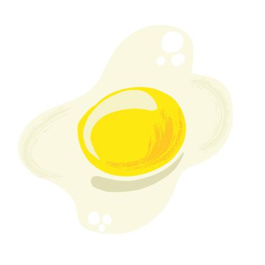 Sahanda yumurta izole edilmiş beyaz arkaplan