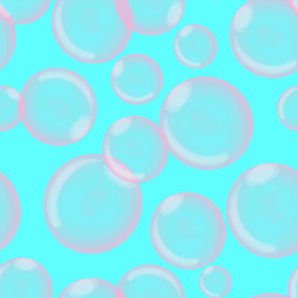 Realistic soap bubble or bubble gum seamless pattern — Stock Photo, Image