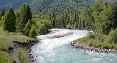 Bulutlu manzara, Sibirya, Rusya