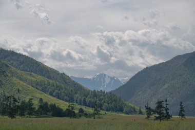 Gökyüzü, Sibirya, Rusya ile manzara