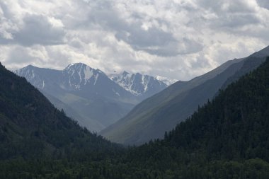 Bulutlu manzara, Sibirya, Rusya