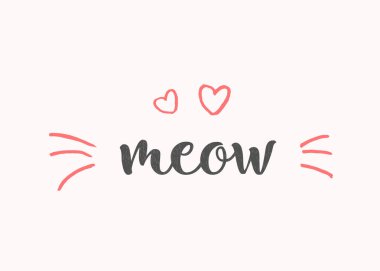 Dünya Kedi Günü. 8 Ağustos 'ta uluslararası tatil. Vektör çizimi. Mektup. Pembe desen.