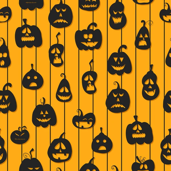 Modèle Sans Couture Halloween Octobre Illustration Gribouillée Dessinée Main Une — Image vectorielle
