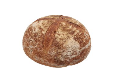 Beyaz arka planda kıtır kıtır ekmek..