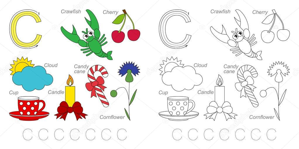 Pictures for letter C