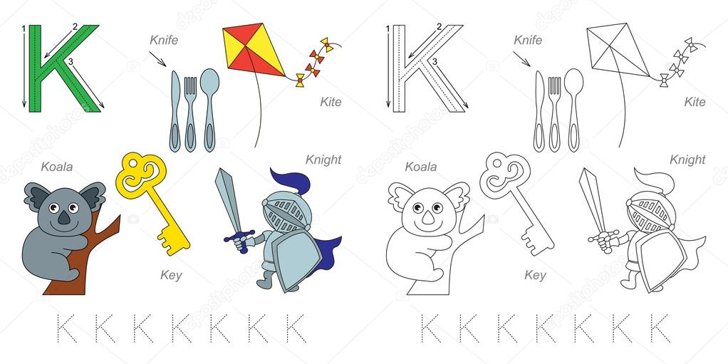 Pictures for letter K